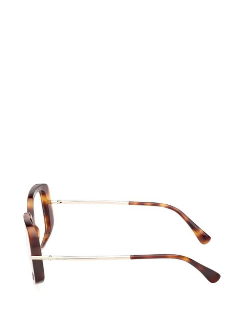 Max Mara Eyewear geometric-frame glasses - Brown