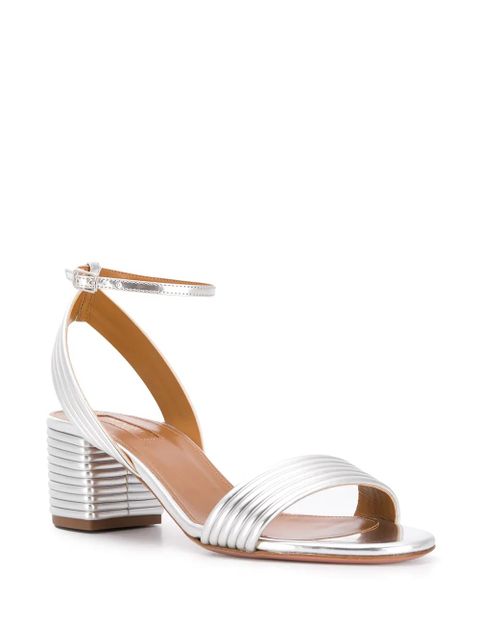Aquazzura Sundance 50mm metallic sandals - Silver - zdjęcie produktu nr 2