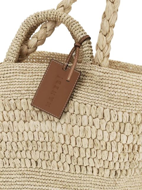 Manebi Fiji raffia beach bag - Neutrals