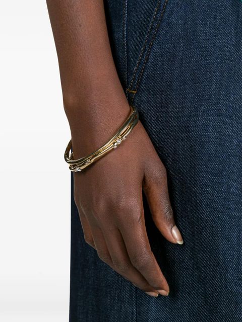 DRIES VAN NOTEN crystal-embellished cuff bracelet set - Gold - zdjęcie produktu nr 2