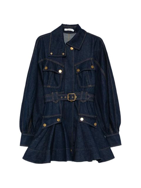 ZIMMERMANN Luna denim button belted dress - Blue - zdjęcie produktu nr 1