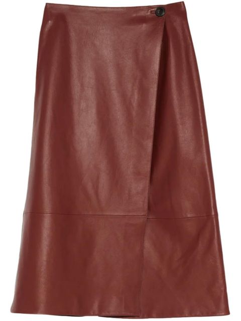 Yves Salomon leather wrap skirt - Brown - zdjęcie produktu nr 1