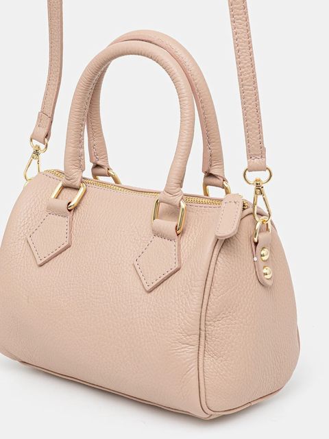 Answear.LAB torebka skórzana kolor różowy