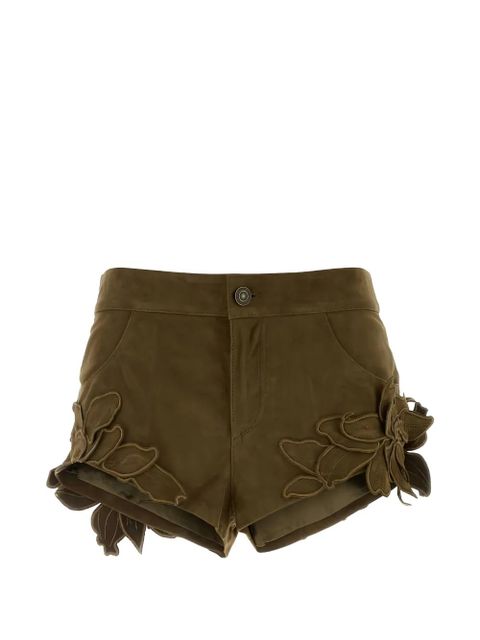 ISABEL MARANT Kevana floral-appliqué shorts - Green - zdjęcie produktu nr 1