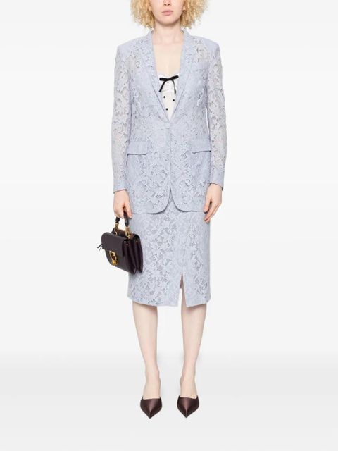 Blumarine lace single-breasted blazer - Blue - zdjęcie produktu nr 2