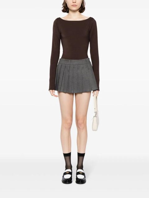 Reformation Wiley boat-neck top - Brown