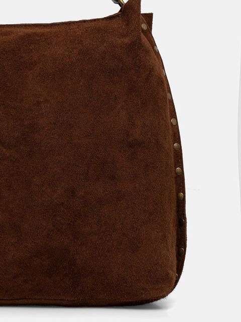 Answear.LAB torebka zamszowa kolor brązowy