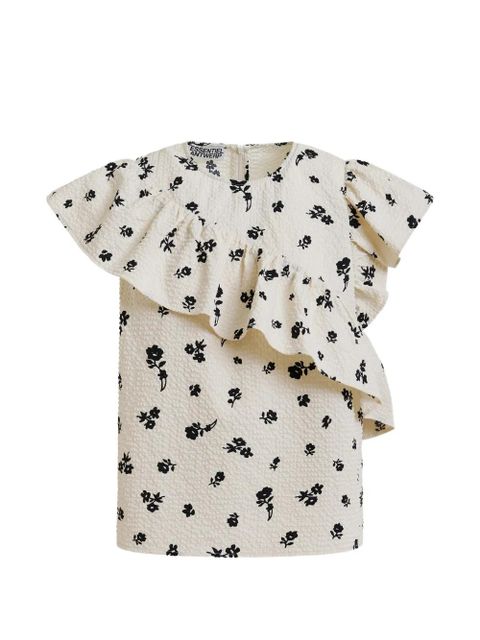 Essentiel Antwerp floral ruffled blouse - Neutrals - zdjęcie produktu nr 1
