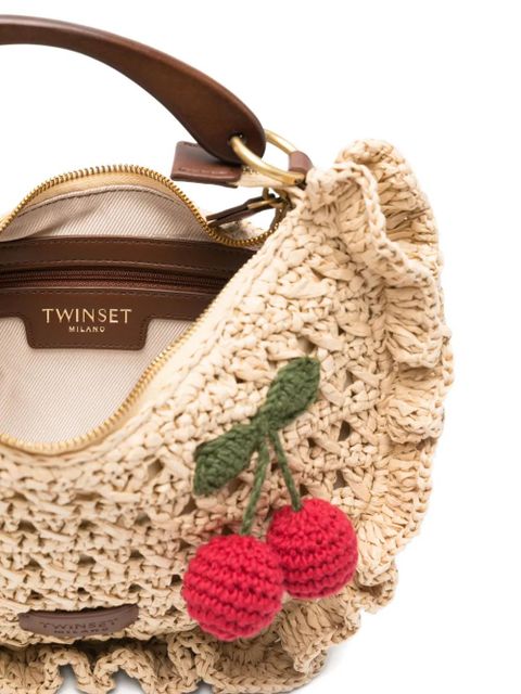 TWINSET cherry-detail tote bag - Neutrals