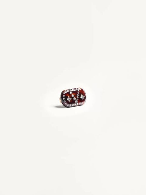 Valentino Garavani VLogo Signature hair clip - Brown