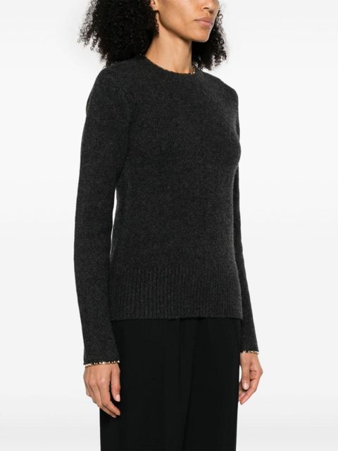 TOTEME Chain-Edge wool-cashmere jumper - Grey