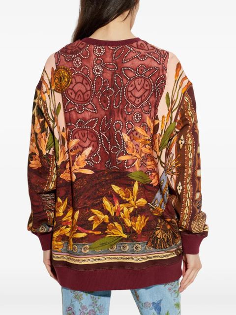ETRO animal print sweatshirt - Red