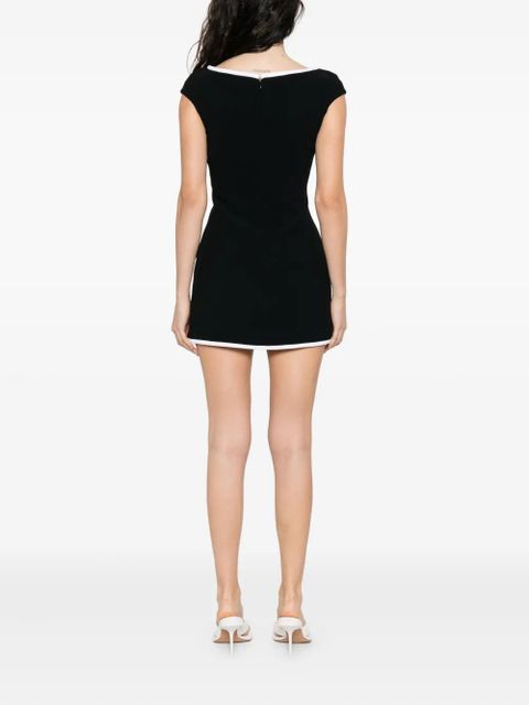 Rowen Rose bow-detail mini dress - Black