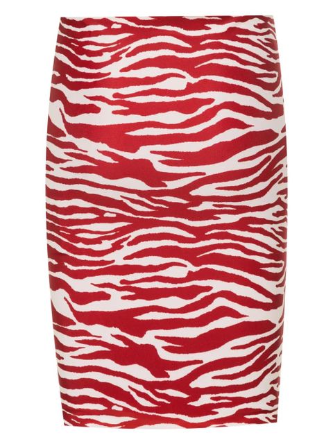 The Attico abstract-print skirt - Red - zdjęcie produktu nr 2