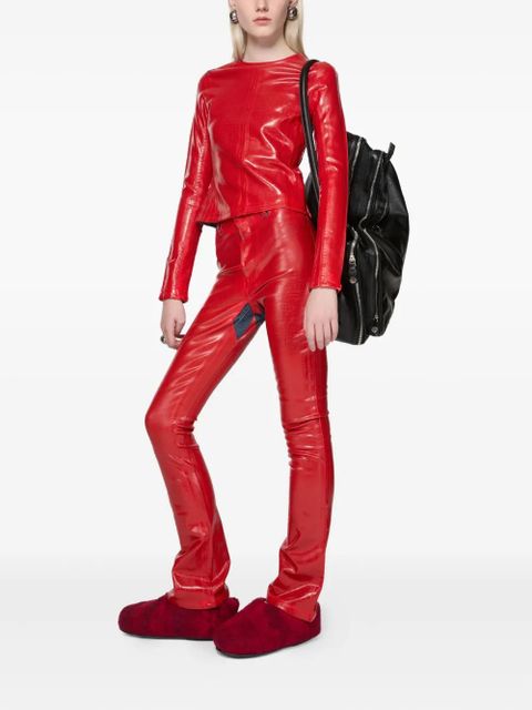 Acne Studios latex flared trousers