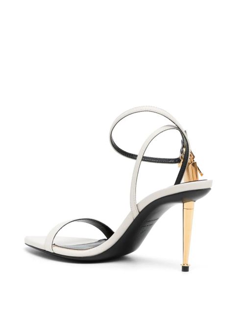 TOM FORD Padlock 85mm leather sandals - White - zdjęcie produktu nr 2
