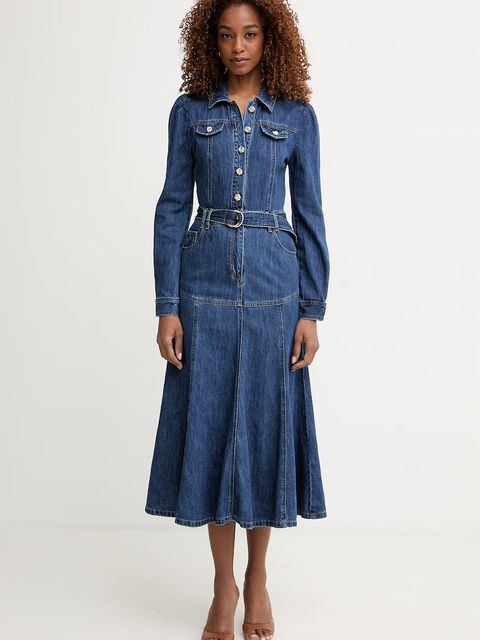 Morgan sukienka rozkloszowana jeansowa - zdjęcie produktu nr 1