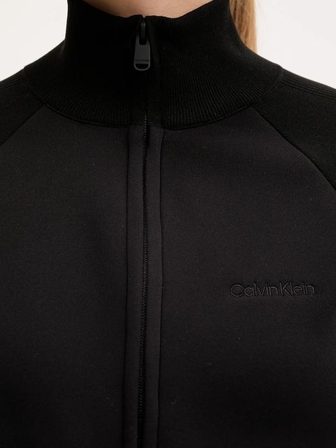 Calvin Klein Performance bluza treningowa damska kolor czarny gładka LVGWF5J406