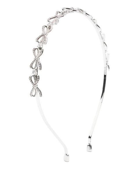 Self-Portrait crystal-embellished hairband - Silver