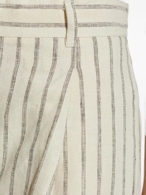 Posse pinstripe pleated trousers - Neutrals