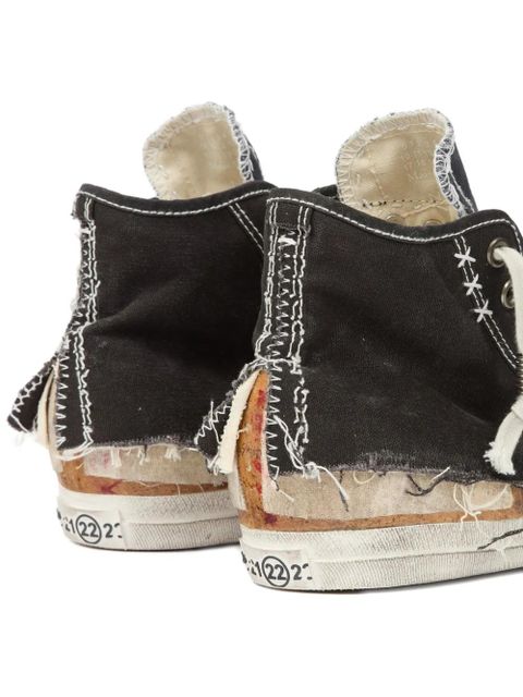 Maison Margiela distressed high-top sneakers - Black