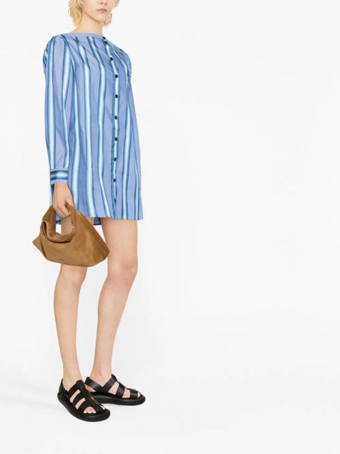 ETRO vertical-stripe long-sleeve shirt dress - Blue - zdjęcie produktu nr 2
