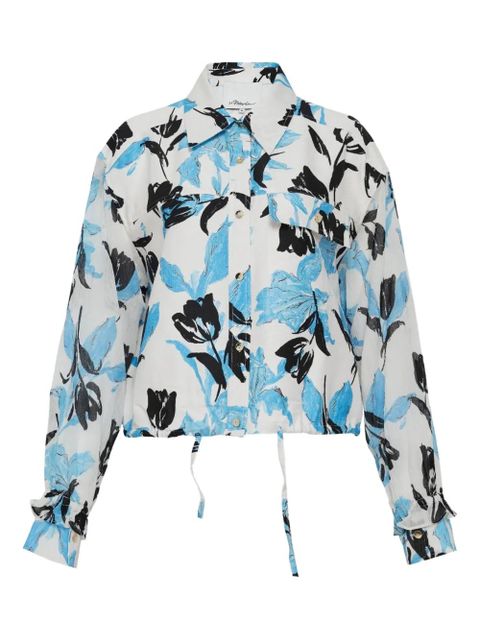 3.1 Phillip Lim floral-print shirt - Blue - zdjęcie produktu nr 1