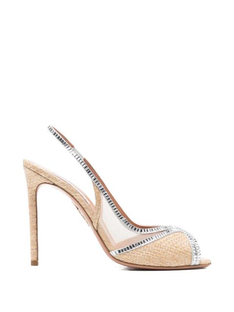 Aquazzura Wild Aurora crystal-embellished sandals - White - zdjęcie produktu nr 1