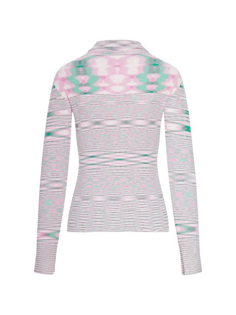GANNI buttoned long-sleeved top - Pink - zdjęcie produktu nr 2