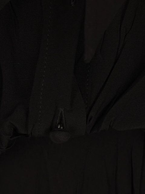 Balenciaga creased-effect silk dress - Black