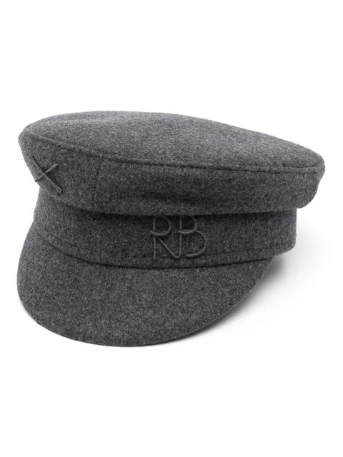 Ruslan Baginskiy monogram-embroidered baker boy cap - Grey - zdjęcie produktu nr 1