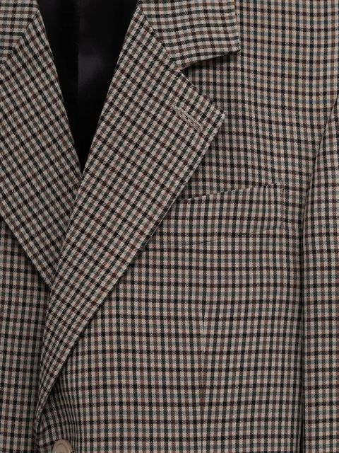 Balenciaga checked tie blazer - Neutrals