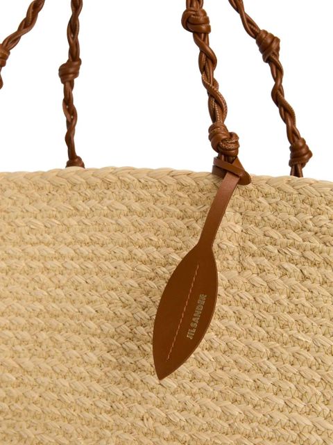 Jil Sander Tangle logo-tag bucket bag - Neutrals