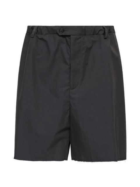 MM6 Maison Margiela frayed-detail cotton shorts - Grey - zdjęcie produktu nr 1