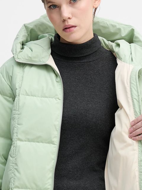 United Colors of Benetton kurtka puchowa kolor zielony zimowa oversize 22T6DN086