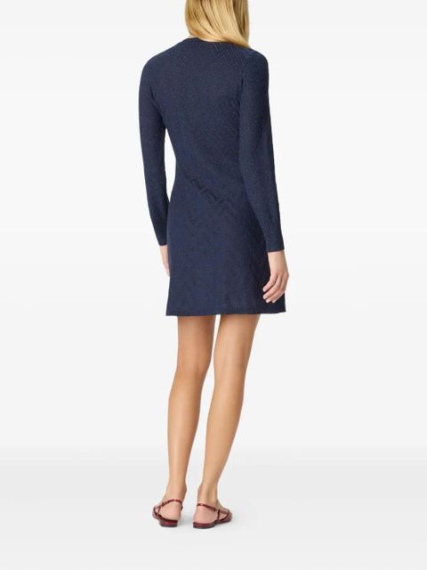 Missoni zigzag-pattern mini dress - Blue