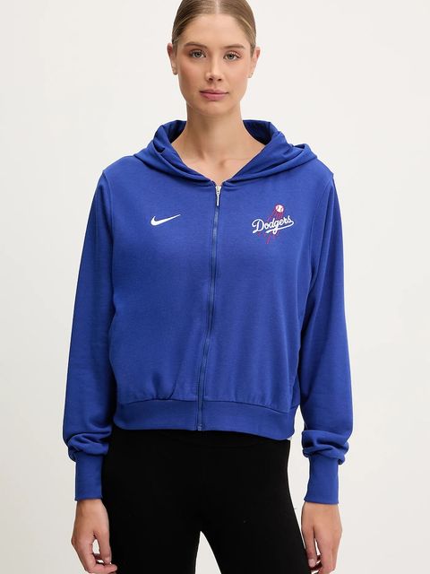 Nike bluza Los Angeles Dodgers damska kolor niebieski z kapturem z aplikacją 035D-11TU-LD-HVV - zdjęcie produktu nr 1