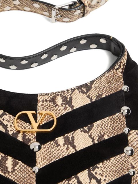 Valentino Garavani small chevron-patterned shoulder bag - Neutrals