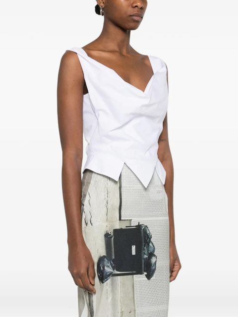 Vivienne Westwood Sunday cowl sleeveless top - White