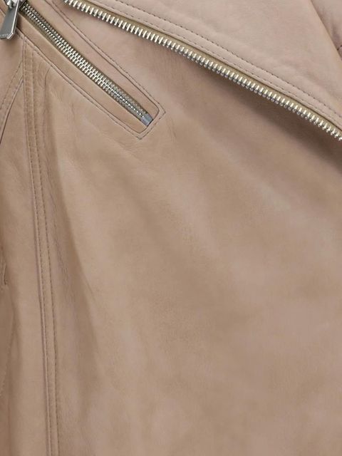 PINKO Candy belted leather jacket - Neutrals