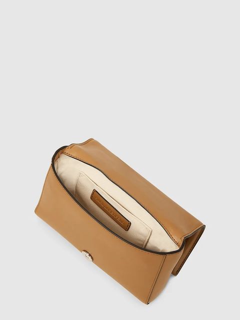 Karl Lagerfeld torebka skórzana K/AUTOGRAPH kolor brązowy A1W30174