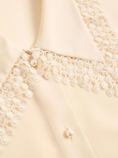 Valentino Garavani lace silk shirt - Neutrals