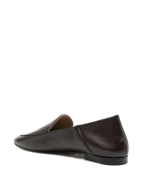 Dear Frances Gio pointed-toe leather loafers - Brown