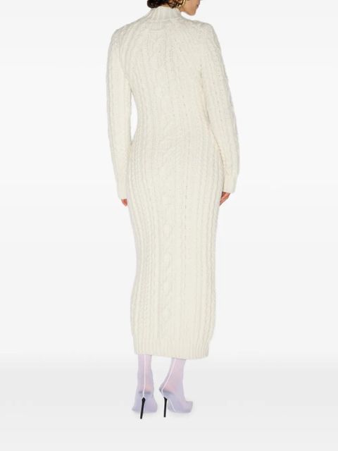 Jean Paul Gaultier Aran knitted long dress - White