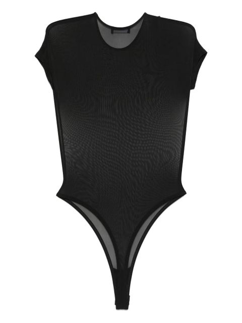 WARDROBE.NYC sheer cap-sleeve bodysuit - Black - zdjęcie produktu nr 2