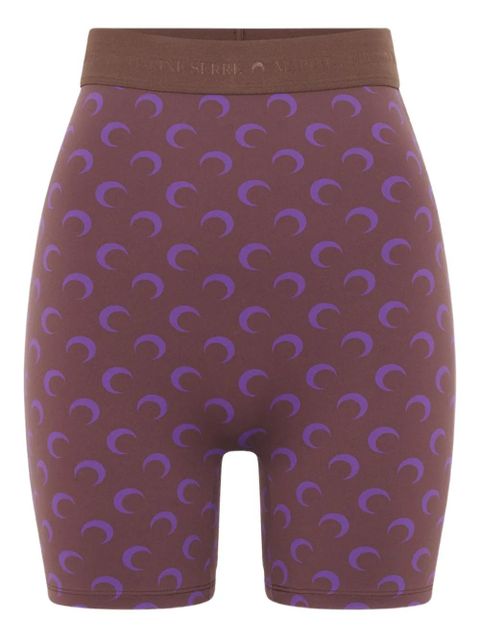 Marine Serre moon-print jersey biker shorts - Purple - zdjęcie produktu nr 1