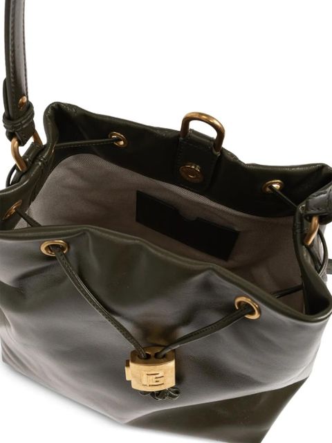 Balmain leather backpack - Green