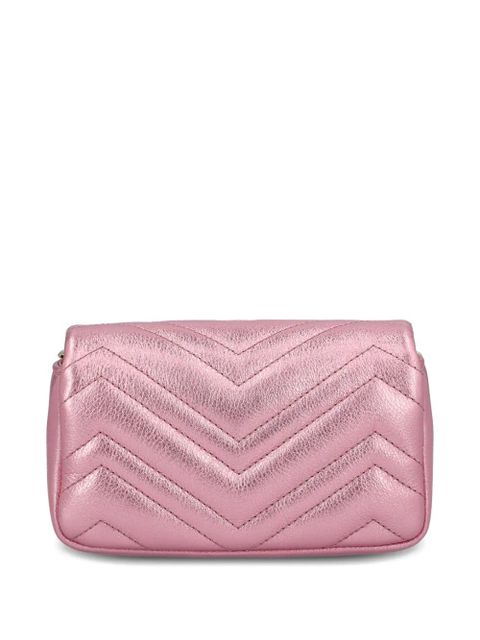 Gucci GG chevron-quilted shoulder bag - Pink - zdjęcie produktu nr 2