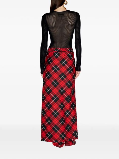 Jean Paul Gaultier check-pattern layered trousers
