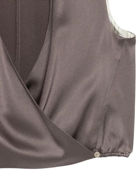 Alysi cross-over top - Brown